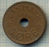6421 MONEDA - DANEMARCA (DANMARK) - 5 ORE - ANUL 1938 -starea care se vede, Europa