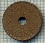 6421 MONEDA - DANEMARCA (DANMARK) - 5 ORE - ANUL 1938 -starea care se vede, Europa