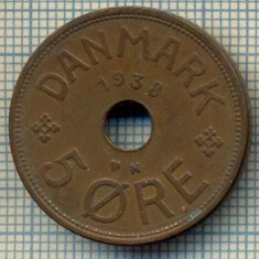 6421 MONEDA - DANEMARCA (DANMARK) - 5 ORE - ANUL 1938 -starea care se vede