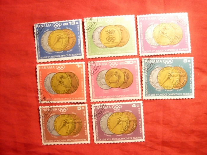 Serie Medalii Olimpice 1968 , Panama , 8 val.stamp.