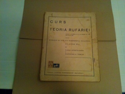 CURS DE TEORIA RUFARIEI - E. Apostoleanu, E. D. Tomida - 1938, 51 p. foto