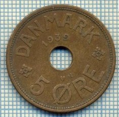 6462 MONEDA - DANEMARCA (DANMARK) - 5 ORE - ANUL 1939 -starea care se vede