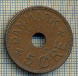 6420 MONEDA - DANEMARCA (DANMARK) - 5 ORE - ANUL 1938 -starea care se vede, Europa
