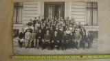 FOTOGRAFIE VECHE - GRUP MARE TINERI MILITARI SI CIVILI - PERSONALITATI DISTINCTE
