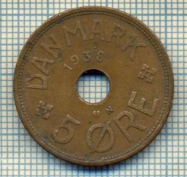 6423 MONEDA - DANEMARCA (DANMARK) - 5 ORE - ANUL 1938 -starea care se vede foto