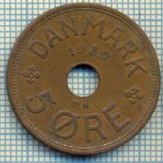 6457 MONEDA - DANEMARCA (DANMARK) - 5 ORE - ANUL 1939 -starea care se vede
