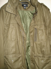 Geaca barbati H&amp;amp;M stil militar. Marime 54 (XL) foto