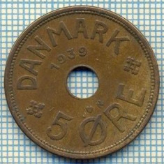 6467 MONEDA - DANEMARCA (DANMARK) - 5 ORE - ANUL 1939 -starea care se vede