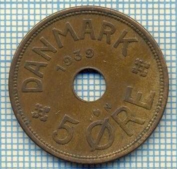 6467 MONEDA - DANEMARCA (DANMARK) - 5 ORE - ANUL 1939 -starea care se vede