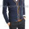 Cardigan tip Polo Ralph bleumarin - pulover barbati - pulover slim fit 5013