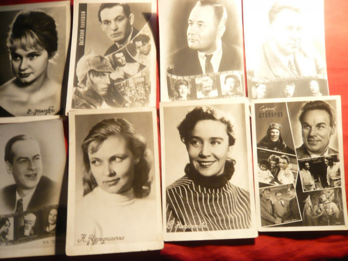 Lot 22 Fotografii -Ilustrate- Actori Sovietici per. 1930-1970