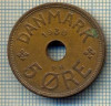 6489 MONEDA - DANEMARCA (DANMARK) - 5 ORE - ANUL 1939 -starea care se vede, Europa