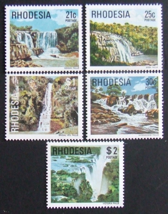 RHODESIA - CASCADE 5 VALORI, NEOBLITERATE - E0658 foto mare RHODESIA - CASCADE 5 VALORI, NEOBLITERATE - E0658 foto mare