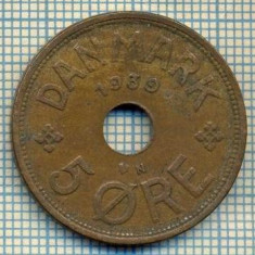 6487 MONEDA - DANEMARCA (DANMARK) - 5 ORE - ANUL 1939 -starea care se vede