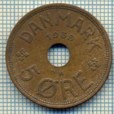 6491 MONEDA - DANEMARCA (DANMARK) - 5 ORE - ANUL 1939 -starea care se vede