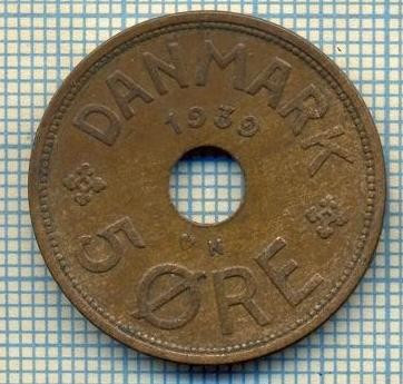 6491 MONEDA - DANEMARCA (DANMARK) - 5 ORE - ANUL 1939 -starea care se vede foto