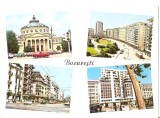 CPI (B5435) CARTE POSTALA - BUCURESTI. ATENEUL, PIATA PALATULUI, AMBASADOR (375), Necirculata, Fotografie