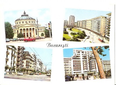 CPI (B5435) CARTE POSTALA - BUCURESTI. ATENEUL, PIATA PALATULUI, AMBASADOR (375) foto