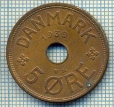6472 MONEDA - DANEMARCA (DANMARK) - 5 ORE - ANUL 1939 -starea care se vede