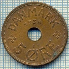 6472 MONEDA - DANEMARCA (DANMARK) - 5 ORE - ANUL 1939 -starea care se vede