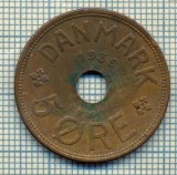 6480 MONEDA - DANEMARCA (DANMARK) - 5 ORE - ANUL 1939 -starea care se vede, Europa