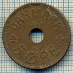 6484 MONEDA - DANEMARCA (DANMARK) - 5 ORE - ANUL 1939 -starea care se vede