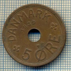 6478 MONEDA - DANEMARCA (DANMARK) - 5 ORE - ANUL 1939 -starea care se vede