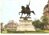 CPI (B5446) CARTE POSTALA - BUCURESTI. P-TA UNIVERSITATII, STATUIA MIHAI VITEAZU, Necirculata, Fotografie