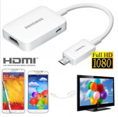 Adaptor MHL Samsung Micro USB la HDMI Video Adapter HDTV pt S3 S4 S5 Note 2 3 foto