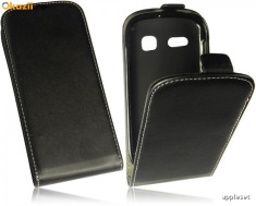 Husa Alcatel One Touch Pop C3 OT-4033D Flip Case Inchidere Magnetica Black foto