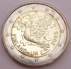 FINLANDA moneda 2 euro comemorativa 2005 - UNC foto