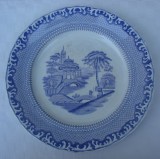 Impresionanta farfurie decorativa suedeza marca Rorftrand, anii 1920