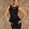 X383-1 Rochie eleganta cu peplum si dantela