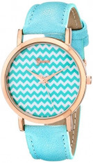 Geneva Women&amp;#039;s 2429A-GEN Blue-and-White Chevron-Stripe Watch | 100% original, import SUA, 10 zile lucratoare af22508 foto