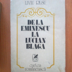 h6 De la Eminescu la Lucian Blaga - Liviu Rusu