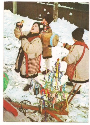 % felicitare(cod 519/68)-DATINI POPULARE-Plugusorul foto