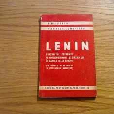 CONTINUTUL ECONOMIC AL NARODNICISMULUI - V. I. Lenin - 1953, 206 p.