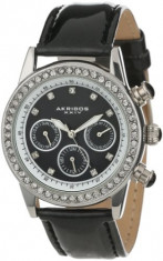 Akribos XXIV Women&amp;#039;s AK556BK Dazzling Silver-tone | 100% original, import SUA, 10 zile lucratoare af22508 foto