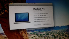 Macbook Pro 15&amp;quot; core2duo 2.8ghz, 4gb, 500hdd, 512video, 3h - 1450ron foto