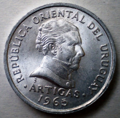 B.992 URUGUAY ARTIGAS 20 CENTESIMOS 1965 XF/AUNC foto