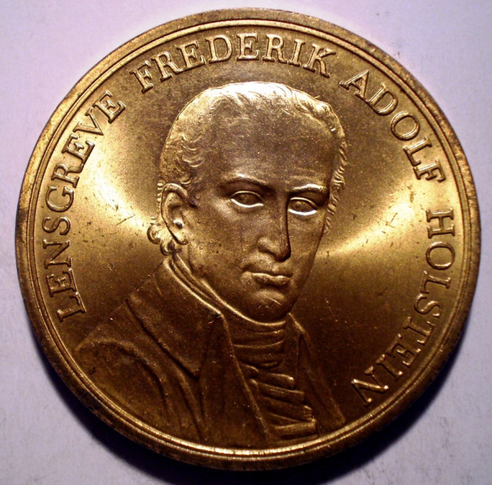 B.968 MEDALIE DANEMARCA FREDERIK ADOLF HOLSTEIN SPAREKASSER 1960 34mm