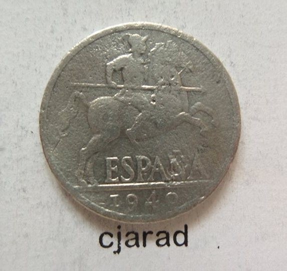 Moneda 10 Centimos - SPANIA, anul 1940 *cod 456 foto mare Moneda 10 Centimos - SPANIA, anul 1940 *cod 456 foto mare