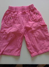 Pantaloni scurti, de vara pentru fetite, marimea 4-6 ani, roz bombon foto