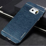 Husa MOTOMO NAVY pelicula aluminiu Samsung Galaxy S6 + folie protectie ecran, Transparent