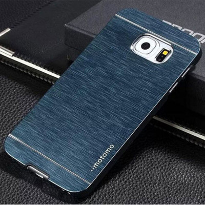 Husa MOTOMO NAVY pelicula aluminiu Samsung Galaxy S6 + folie protectie ecran foto