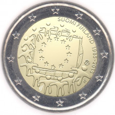 FINLANDA 2 euro comemorativ 2015 - drapel European, UNC foto