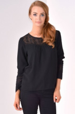 Bluza detaliu dantela - Vila - art 14029639 negru foto