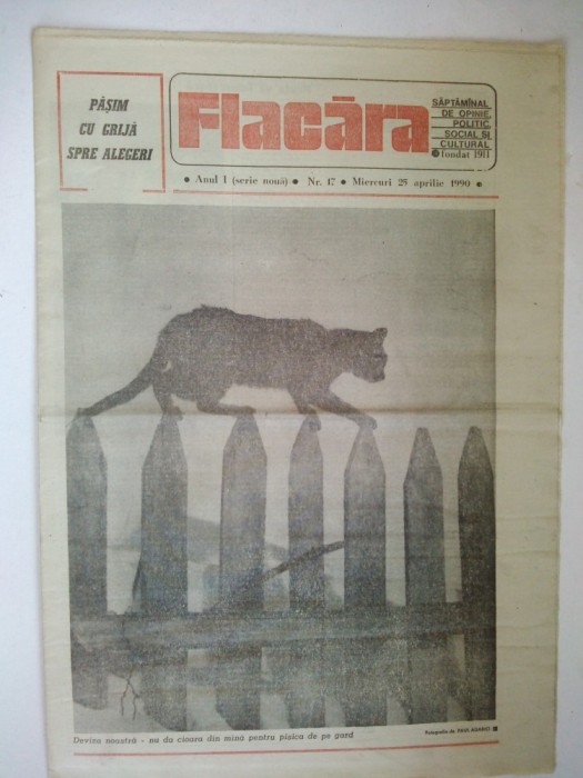 Ziarul FLACARA - miercuri 25 aprilie, 1990