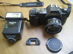 Canon T50 + Canon FD 50mm 1:1.8 + EXAKTA 220A (Aparat foto pe film) foto