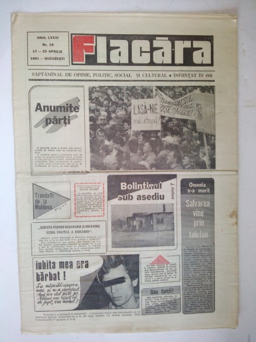 Ziarul FLACARA - 17 - 23 aprilie, 1991